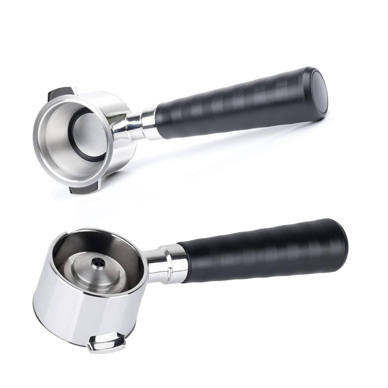 Delonghi Portafilter 51mm Resuable Bottomless Filter Stainless Steel Coffee Filter Holder Replacement Filter Basket Coffee Accessories 2 Ears Compatible for ECP31.21