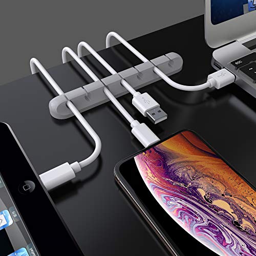 3-Pack Cable Holder Clips, Desktop Cable Organizer Cord Wire Management for USB Charging Cable/Power Cord/Mouse Cable PC Office Home