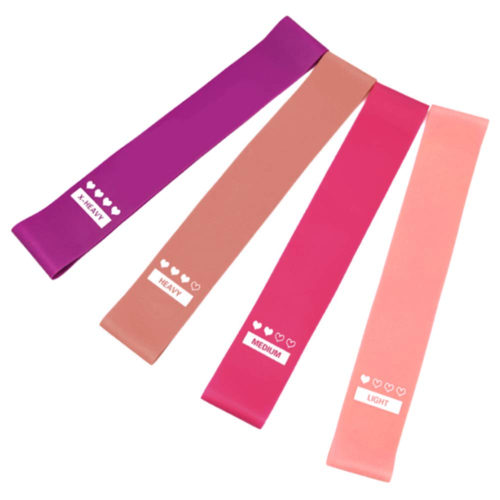 4pcs Resistance Loop Bands Set with 2pcs Dual Sided Core Sliders Exercise Bands for Yoga Home Gym Fitness Training