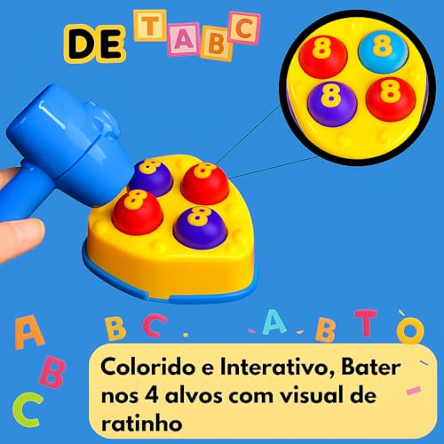 Brinquedo Educativo Para Bebe Ratta Tuff Bate Bate Martelinho Didatico Brinquedo Criança 1 ano de Idade