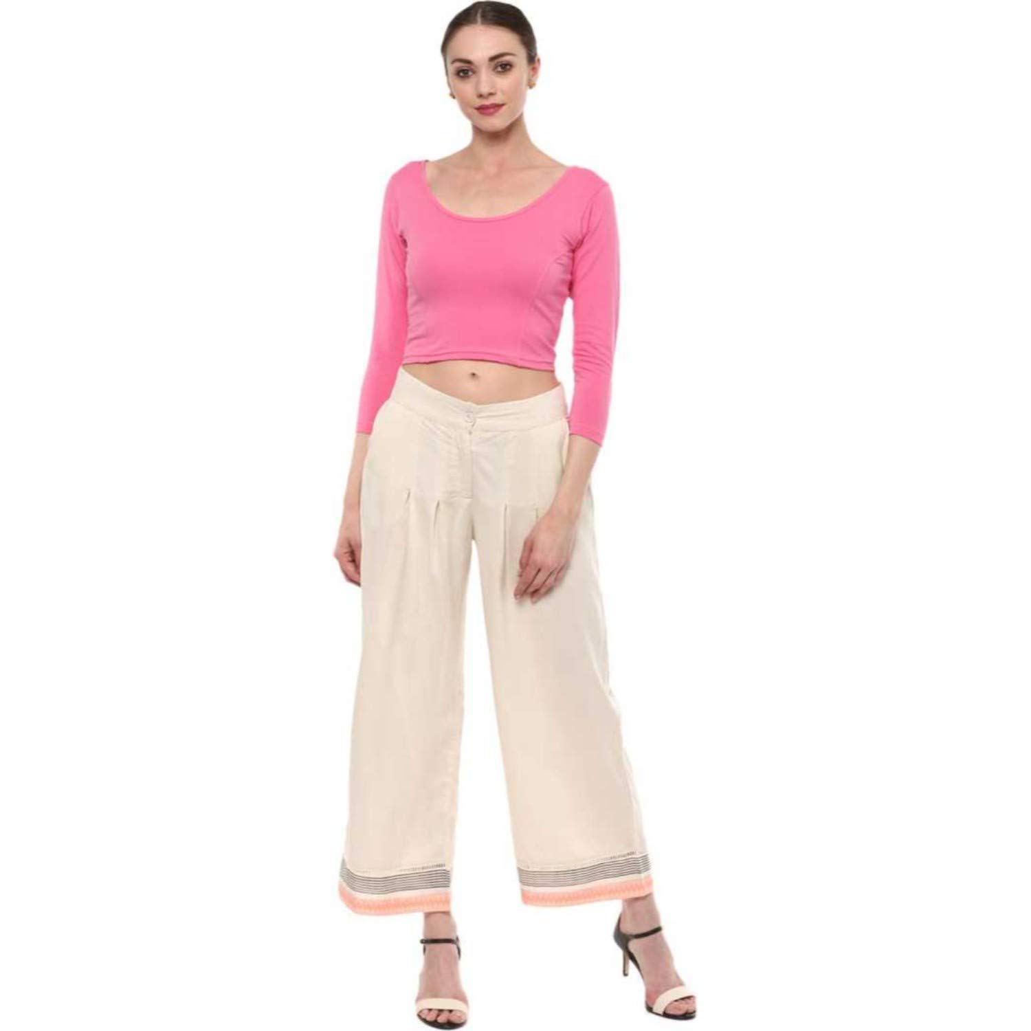 fressia fabrics women's cotton readymade saree blouse stretchable crop top choli