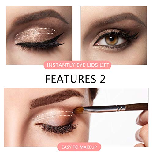 Invisible Eye Lids Lift Strips for Heavy Sagging Droopy Hooded Uneven Eyelids, Charming Rounder Eyes, 1584Pcs/5Styles/5Packs Double Eyelid Tapes, 3D Imported Medical Fiber, Instant lift Eye Lids - Thumbnail 5