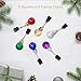 Anjou Beard Ornaments, Beard Baubles, 12pcs Colorful Christmas Facial Hair Baubles in The Holiday Spirit, Red, Green, Blue, Purple, Gold and Silver, Easy Attach Mini Mustache, Gift for Men