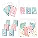 OurWarm 15Pcs Llama Party Supplies Tote Gift Bags, Llama Party Favor Bags for Birthday Baby Shower Party Decorations (Pink, Blue, Mint Green)