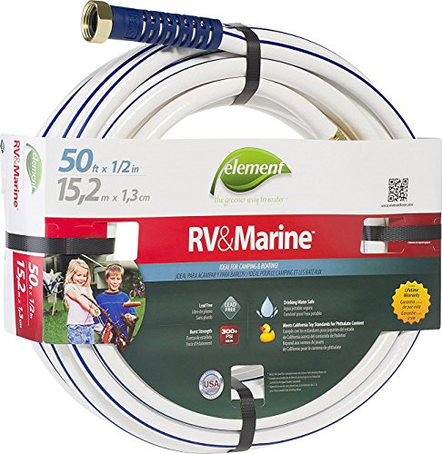 Swan Products Element ELMRV12050 Marine/RV Camping and Boating Water Hose 50 ft, 1/2" diameter, White