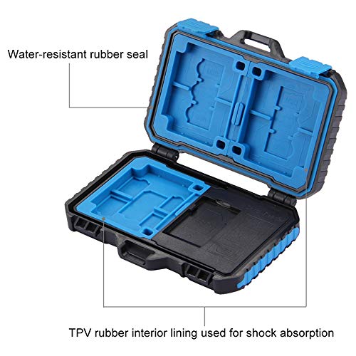 POTENCO 22 in 1 Waterproof Memory Card Case Micro SD Cards Case Pin Card Reader Storage Box SIM Holder - Thumbnail 7