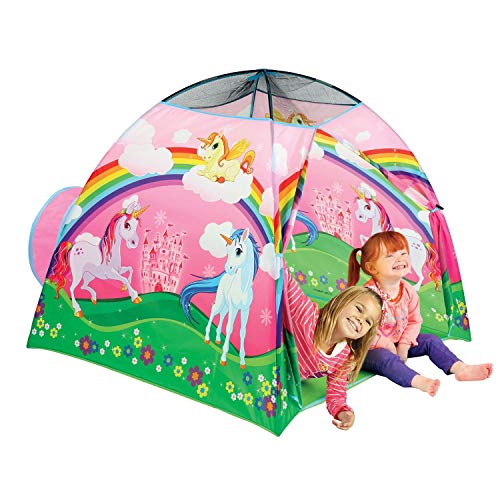 E.P. Indoor/Outdoor Unicorn Play Tent with Tunnel