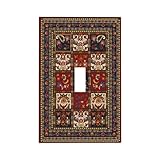 Spshian Vintage Boho Tribal Rustic Blue Red Paisley