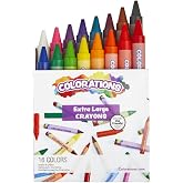 Colorations Extra Large Crayons, Great for Classroom, Easy for Little Hands to Use