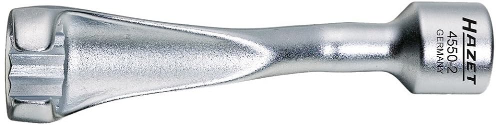 HAZET 4550-2 119 mm 12-Point Profile Injection Line Wrench - Chrome-Plated