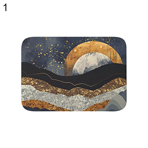 yanQxIzbiu Super Soft Indoor Rugs Living Room Carpets Moon Lion Grid Pattern Bathroom Kitchen Door Anti-Slip Floor Mat Rugs Carpet Pad - 1#