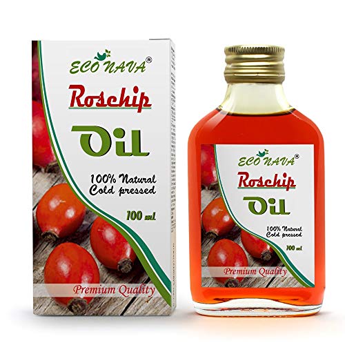 ECO NAVA | Rosehip Oil| 100% Natural Extra Virgin Cold Pressed 100 ml / 3.4 fl oz | Unrefined Raw No-GMO Vegan | Premium Food Grade | Great For Cooking, Cold Foods, Raw & Skin Applications