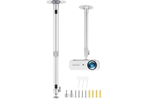 2-Be-Best Upgraded Long Projector Mount 23-42 in / 58-105 cm Extendable Ceiling Projectors Mounts Adjustable Ceiling Projecto