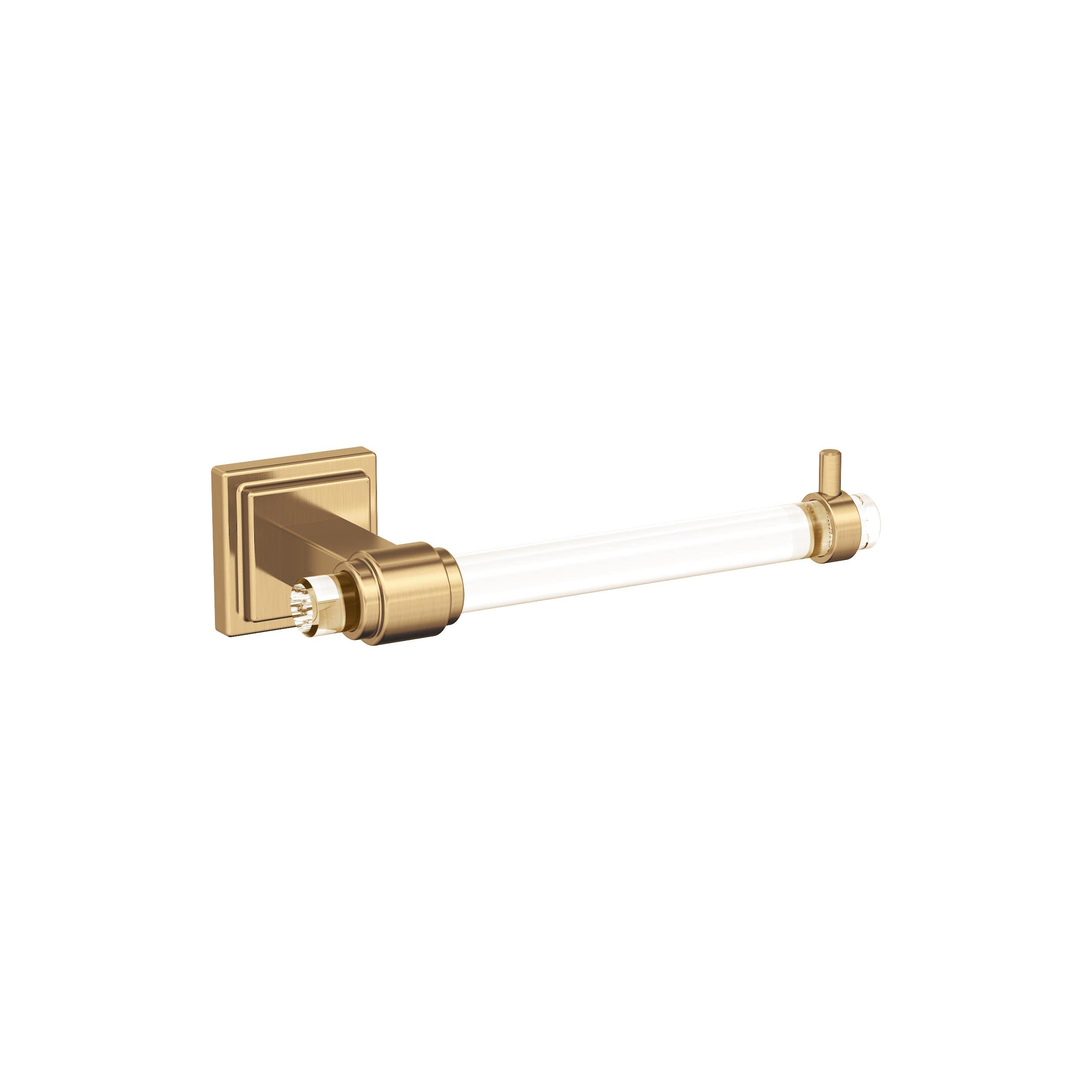 Amerock BH36061CCZ | Clear/Champagne Bronze Single Post Toilet Paper Holder | 7-1/16 in. (179 mm) Toilet Tissue Holder | Glacio | Bath Tissue Holder | Bathroom Hardware | Bath Accessories — image 1