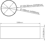 Kair 100mm Plastic Ducting Pipe 1m - Rigid Round Duct Channel UK Made view 2