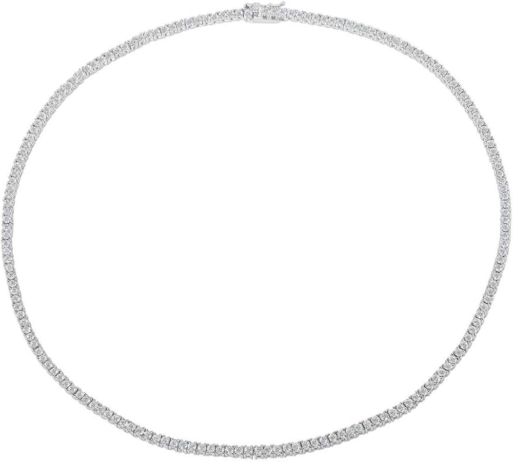 Buy Women's .925 Sterling Silver 2MM Round Cubic Zirconia Tennis