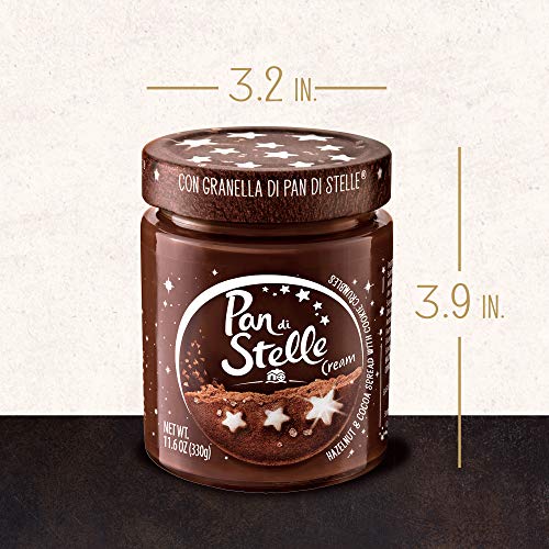 Pan Di Stelle Cream, Cocoa Hazelnut Spread, No Palm Oil*, 100% Italian Hazelnuts, Made in Italy, Non GMO Verified, Kosher, Chocolate Spread, 11.6 oz. Jar (3 Pack) - Thumbnail 7