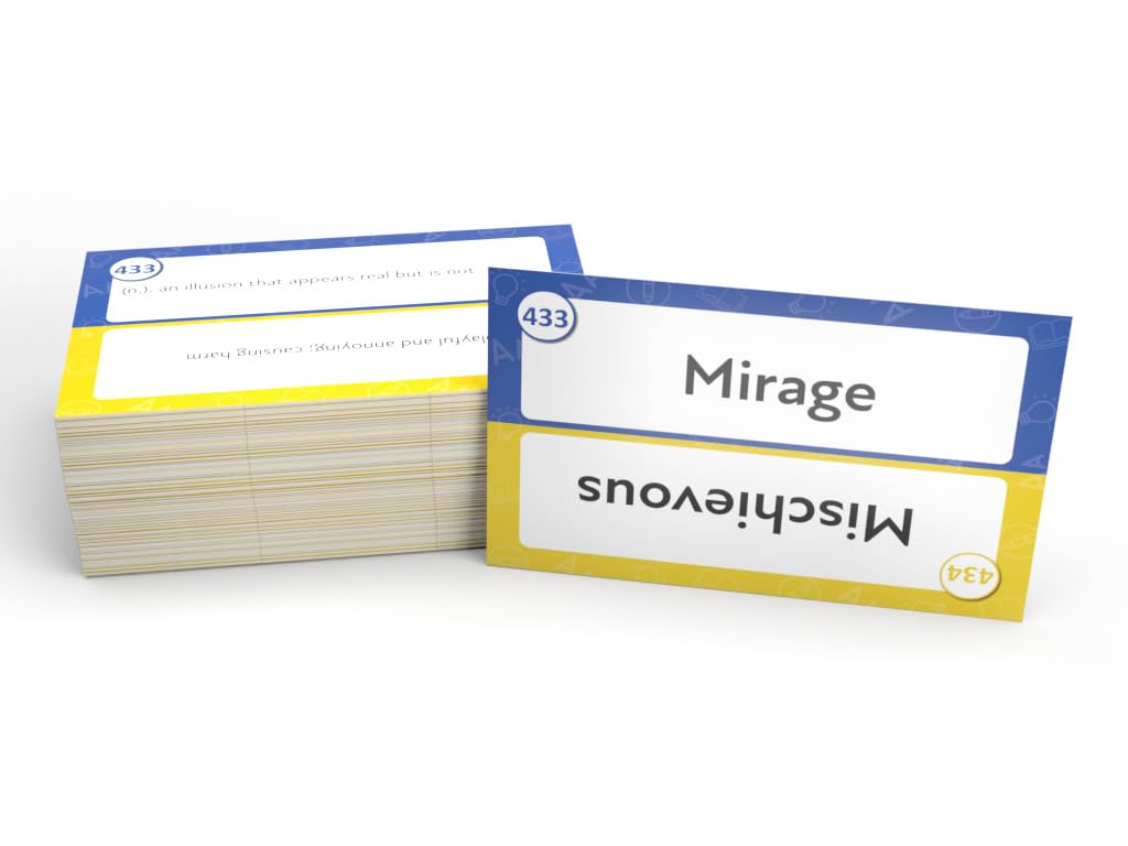 SSAT Vocabulary Study Cards 2025-2026: SSAT Middle and Upper Level Test Prep and Practice [Full Color Cards]