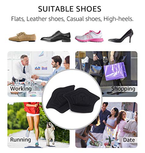 Dr. Shoesert\'s Heel Grips for Loose Shoes, Heel Cushion Liner for Blisters, Self-Adhesive Heel Protector Pads 2 Pairs (Thicker)