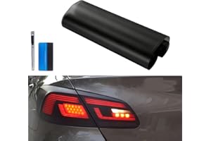 fangfei 12 48 inches Self Adhesive Auto Car Tint Headlight Taillight Fog Light Vinyl Smoke Film Sheet Sticker Cover (Matte Sm