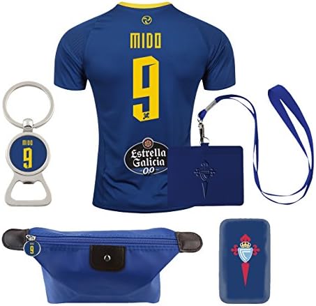 #9 Mido (6 in 1 Combo) The Sky Blues Away Match Adult Soccer Jersey 2016-17