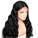 Eayon hair® Body Wave Lace Front Wigs Hand Made 130% Density Brazilian Virgin Remy Human Hair Wigs with Baby Hair 18Inch Natural Color