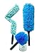 EVERSPROUT Duster 3-Pack | Hand-Packaged Cobweb Duster, Microfiber Feather Duster, Flexible Microfiber Ceiling & Fan Duster | Twists onto Standard 3/4