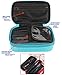 JAVOedge (2 PCS SET Blue Bold Colored Double Zipper Cosmetic Travel Bag with Handle + Clear PVC Cosmetic/Toiletry Bag