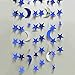 Decor365 Royal Blue Silver Stars and Moon Garlands Kit Twinkle Little Star Garand/Hanging Streamers/Bunting Banner for Birthday Party Decoration/Wedding Decor/Baby Shower/Christmas/Nursery/Ramadan