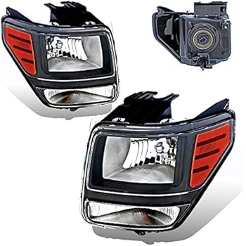 Amazon.com: SPPC Black Projector Headlights Assembly Set with CCFL Halo