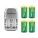 IORMAN 4-Pack 3v 800mAh CR2 Rechargeable Lithium Battery with Battery Charger Adapter