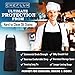 CHEFLUX [6pk] Adjustable Commercial Black Restaurant Aprons with 3 Large Pockets [Bulk] Chef Cooking Bib Apron for Kitchen Waitress [Unisex] Men Women [33 x 28 in] BBQ Painting Stylist [39 in tie]