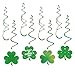 jollylife 70PCS St. Patrick’s Day Decorations Party Set - Saint Patty Shamrock Banners Garlands Clover Hanging Swirls Photo Booth Props Balloons Supplies