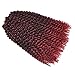 Refined Hair passion twist hair 12inch 6packs/lot Ombre Malibob Jerry Curly Twist Hair 22 Strands Synthetic Crochet Braids Freetress Braiding Hair Extensions (12 inch, TBUG)