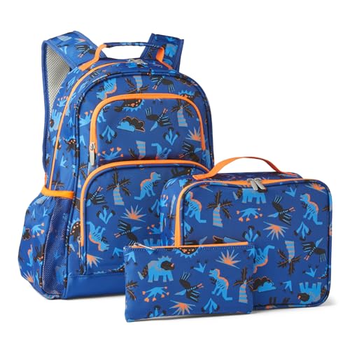 Amazon Essentials Kids School Backpack Set with Lunch Tote and Pencil Case, Mul…
