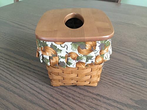Longaberger Pumpkin Patch Fabric Custom Liner Only for Longaberger Tall Tissue Basket