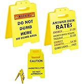 3Pcs Funny Team Office Sign Gifts,Office Desk Decor, Gag Funny Gifts for Coworker Teammate Employee Boss, Caution Overstimulated Do Not Approach + Answer Desk Rates + Do Not Dumb Here