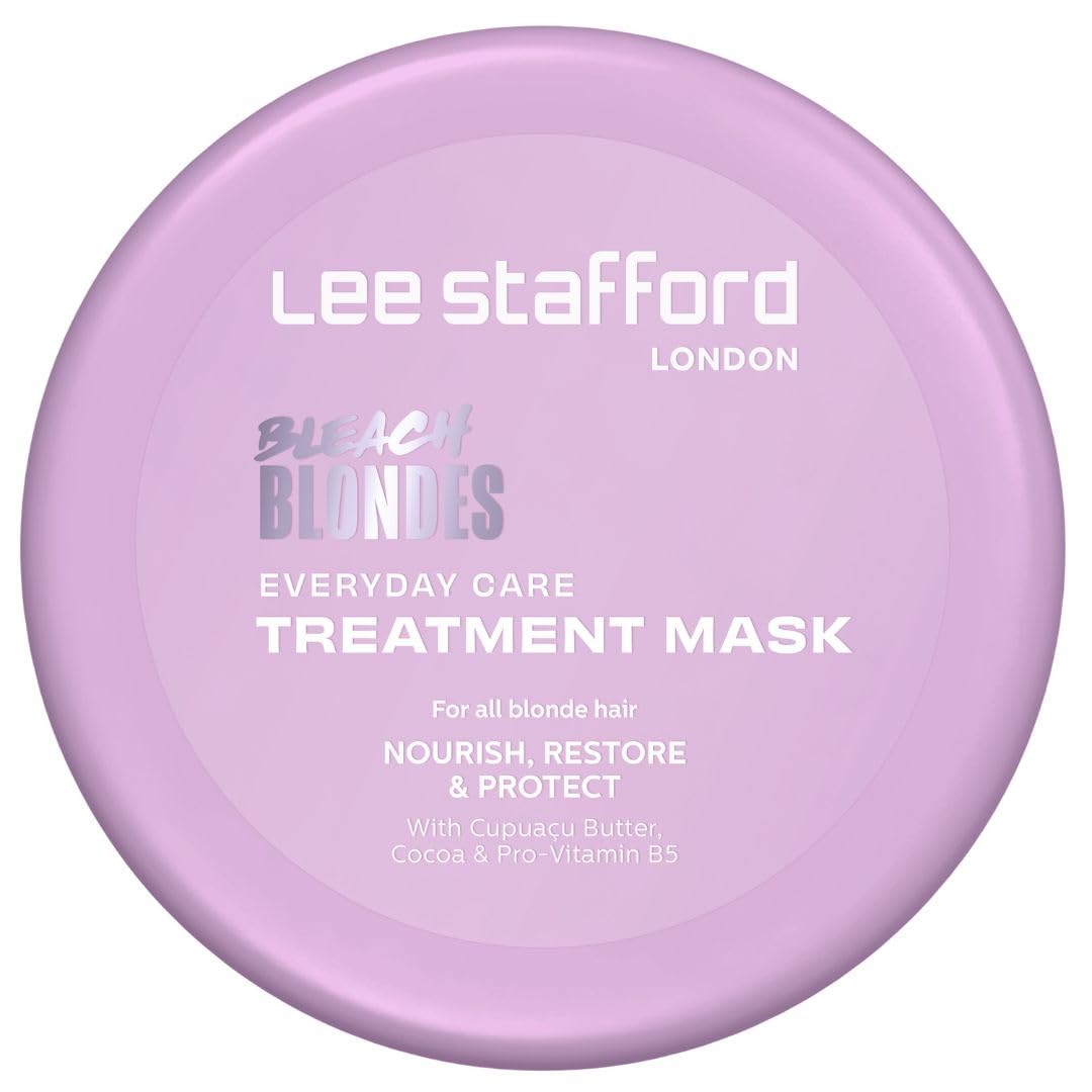 Lee Stafford Daily Blonde Hair Mask | Conditioner Treatment for Hydrating Dry, Damaged, Bleached Hair, No Yellow, Brassy, Orange Tones, Refresh Colored Bleached Hair, Silver, Light Purple, 200 ml