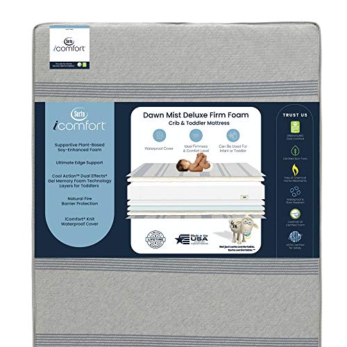 Serta Dawn Mist Deluxe Firm 2Stage Premium Crib and Toddler