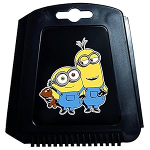 Minions MNWAA256 Trapeziumijskrabber voor de auto, ijsschraper met ijsbrekertanden en waterschraper