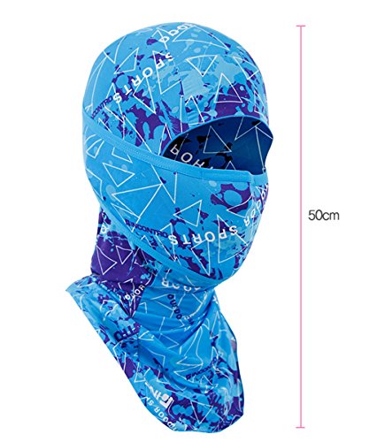 INCONTRO Outdoor Motorcycle Full Face Mask Balaclava Ski Neck Protection Clothing Neck Gaiter Bandana, Lightweight & Breathable Hiking, Outdoor, Fishing Mask, (Tri-Black)