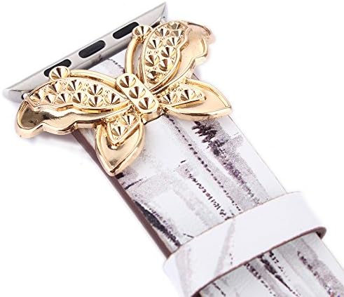 Leather Strap Classic Buckle Quick Release Watch Band for Apple Watch Series 1/2 342mm Green