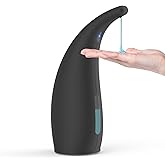 Summon The Elves Automatic Liquid Soap Dispenser,300ML Touchless 4 Gear Adjustable,Countertop Electric Battery Operated Hand Soap Dispenser with Sensor for Bathroom,Kitchen,Office（Black）