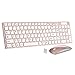 Keyboard & Mouse Combos, URCO Ergonomic Low-noise Aesthetically Pleasing Portable 2.4GHz Wireless Keyboard and Mouse Set for Gaming and Working (Rose Gold)
