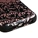 iPhone 6 Plus Case, iPhone 6S Plus Case, JoJoGoldStar Dual Layer Hybrid, Slim Fit Heavy Duty Plastic and Silicone TPU Hard Cover with Stylus and Screen Protector - Rose Gold Lace Flowers