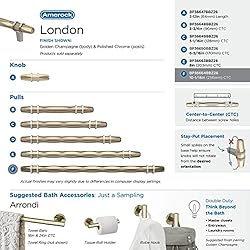 Amerock | Cabinet Pull | Golden Champagne/Polished