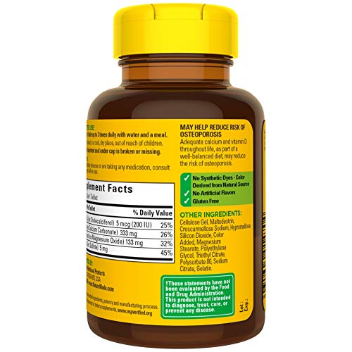 Nature Made Calcium, Magnesium Oxide, Zinc with Vitamin D3 helps