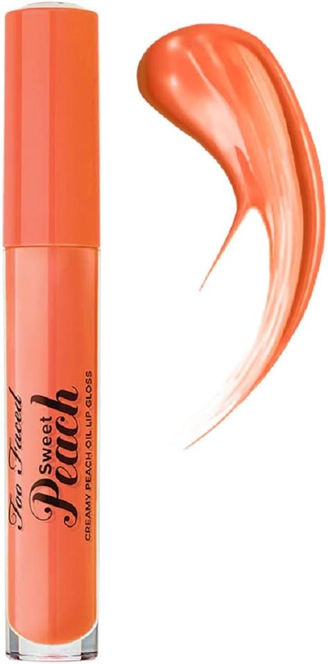 Too Faced Sweet Peach Creamy Peach Oil Lip Gloss Poppin Peach Hydrating Shiny