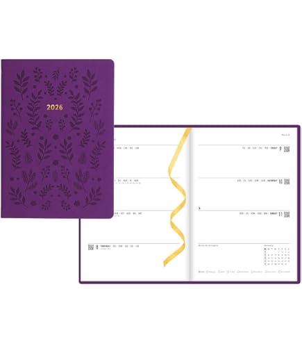 Letts Of London Classic 2025 Weekly Planner - Pocket Size Burgundy Diary With Gold Corners - View #4