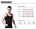 Lobeve Mens Muscle Shirt Slimming Body Shaper Vest Undershirt T-shirt(Black) Med